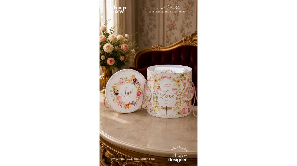 Trusou Botez Fetiță Grădina Secretă Colecția Floral Garden 8